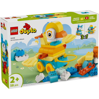 Afbeelding laden in galerijviewer, Lego duplo 10448 3-in-1 dieren op wielen peuterspeelgoed
