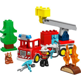 Lego duplo - brandweertruck - inclusief slang en brandweerman