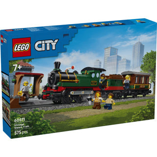 Lego city vintage stoomtrein trein speelgoed voor kinderen van 7 jaar en ouder - 60511