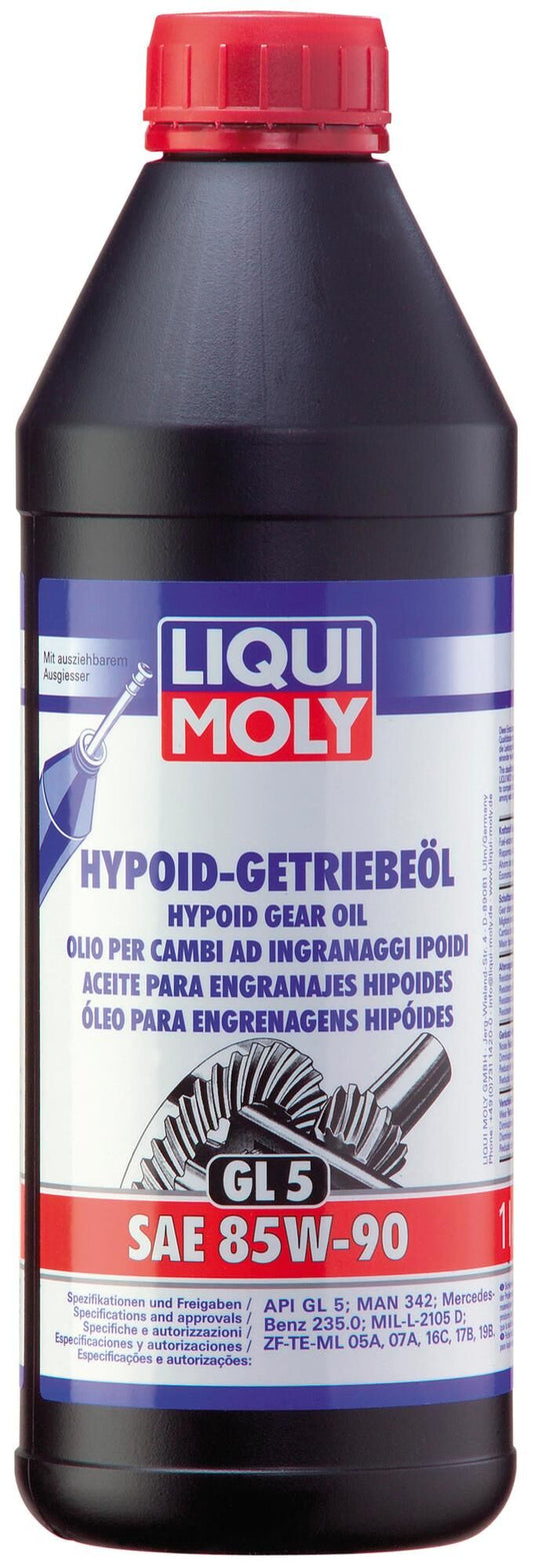 Liqui moly transmissieolie gl 5 hypoid gear oil gl5 lm 85w-90 1 ltr.
