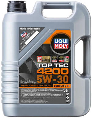 Liqui moly motorolie top tec 4200 new generation top tech 4200 5w-30 5l motor oil