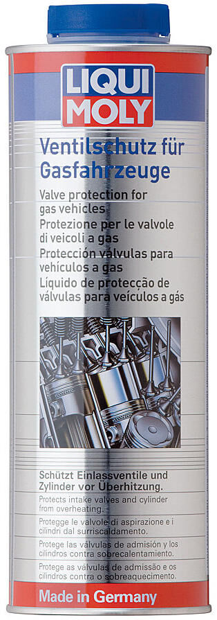 Liqui moly klepbescherming voor gasvoertuigen valve cover for gas vehic lm 1 ltr.