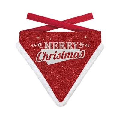 Load image into Gallery viewer, Plenty gifts Kerst bandana merry christmas glitter rood
