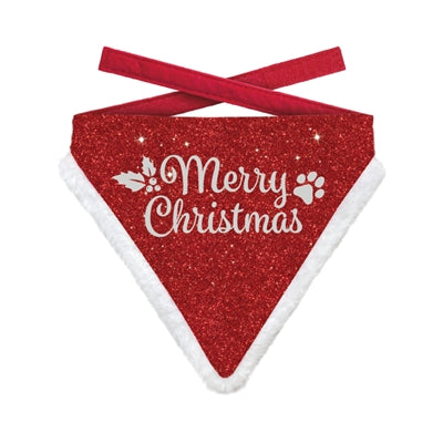 Load image into Gallery viewer, Plenty gifts kerst bandana merry christmas glitter rood

