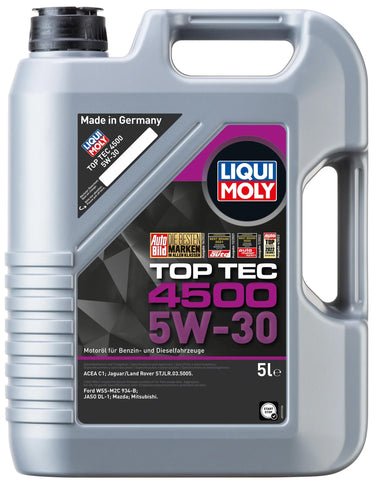 Liqui moly motorolie top tec 4500 oil top tec 4500 5w-30 5l