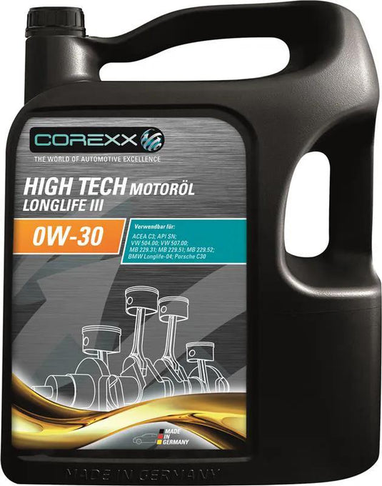 Corexx motoroil 0w-30 ll3 5 l high tech ll3