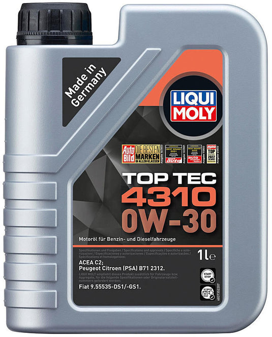 Liqui moly motorolie top tec 4310 oil top tec 4310 0w-30 1l