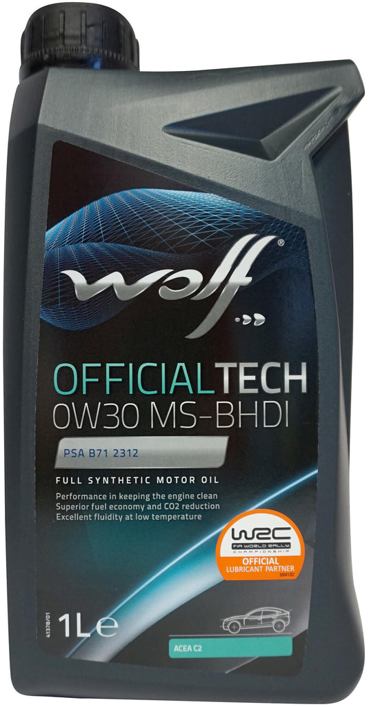 Wolf motorolie officialtech ms-bhdi motoroil 0w30 1l off.tech ms-bhdi