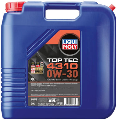Liqui moly motorolie top tec 4310 top tec 4310 0w-30 20l