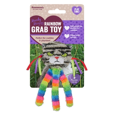 Load image into Gallery viewer, Rosewood Moody moggy regenboog grijpspeelgoed

