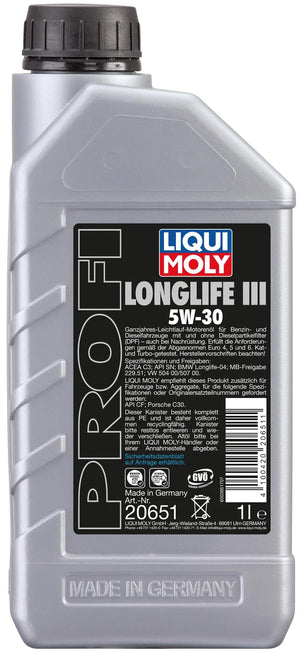 Liqui moly motorolie profi longlife iii profi ll iii 5w-30 1l