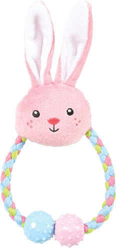 Load image into Gallery viewer, Zolux Puppy tiny pluche konijn met touw roze
