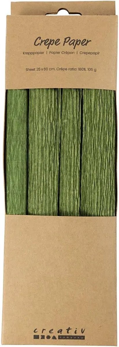 Creativ company crepepapier groen - 4st.