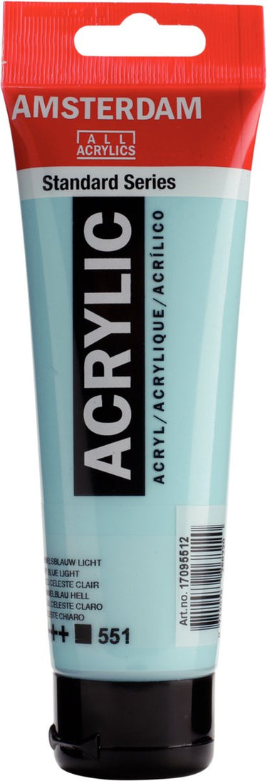 Amsterdam standard series acrylverf tube 120 ml hemelsblauw licht 551