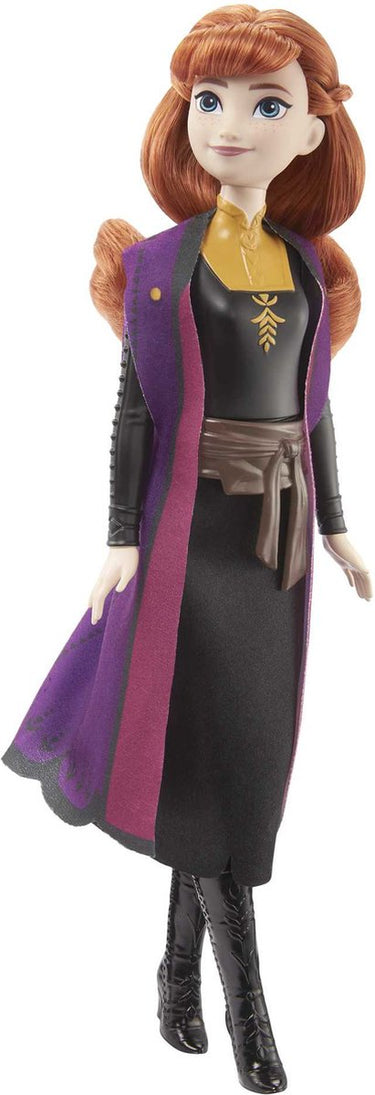 Mattel disney frozen anna - pop - reizende met paarse cape