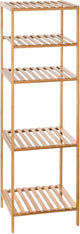 Five simply smart 5five opbergrek met 5 niveaus voor de badkamer natuurlijk bamboe 35x32x77 cm naturel hout
