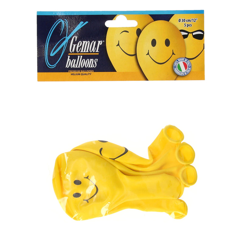 Load image into Gallery viewer, Smiley Ballonnen, 5st.
