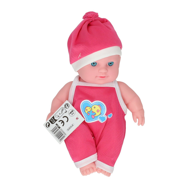 Load image into Gallery viewer, Babypop met rompertje hart en muts
