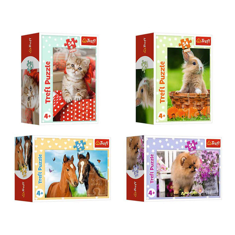 Laden Sie das Bild in Galerie -Viewer, Mini puzzel lovely animals - 54st.
