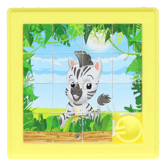 Schuifpuzzel dier - 8x8cm