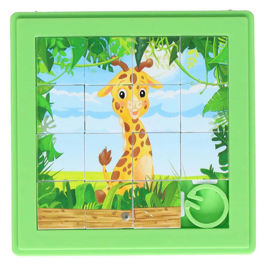 Schuifpuzzel dier - 8x8cm