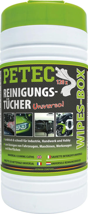 Petec handreinigungstuch wipes-box cleaning cloths box 120 tuecher