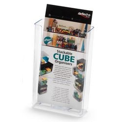 Wandmontagebrochure houder viking de76001 transparant
