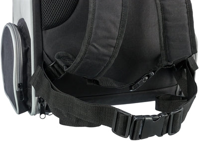 Load image into Gallery viewer, Trixie hondentas rugtas chloe lichtgrijs zwart
