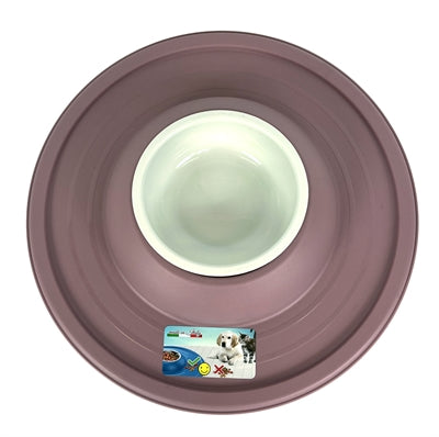 Load image into Gallery viewer, Happy pet Mad about pets voerbak drinkbak volcano blush roze
