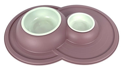 Load image into Gallery viewer, Happy pet Mad about pets voerbak drinkbak volcano dubbel blush roze
