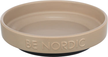 Trixie be nordic voerbak kat keramiek rubber taupe