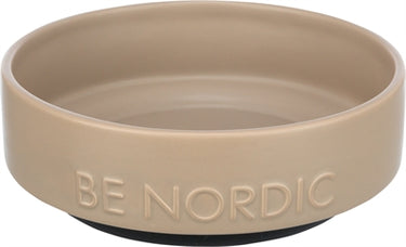 Trixie be nordic voerbak hond keramiek rubber taupe