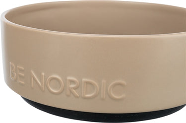Trixie be nordic voerbak hond keramiek rubber taupe