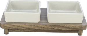 Trixie Voerbak hond set citystyle keramiek grijs bruin