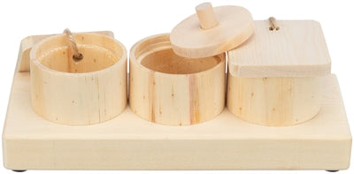 Load image into Gallery viewer, Trixie snack cups voor ratten en konijnen hout

