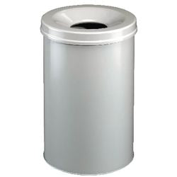 Prullenbak met deksel atlanta 30,9 liter 49,2 x 31,5 cm lichtgrijs