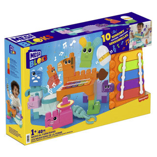 Afbeelding laden in galerijviewer, Mattel mega bloks muzikale dieren band 40 delig

