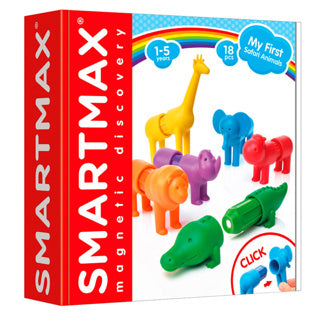 Laden Sie das Bild in Galerie -Viewer, Smartmax my first safari animals - magnetische safaridieren - 18-delige bouwset met zachte elementen - educatief speelgoed voor peuters - vanaf 1 jaar

