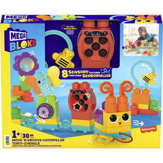 Mega bloks move' n groove caterpillar bouwset - 30dlg.