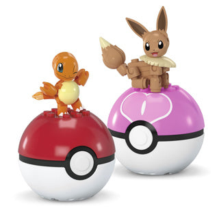 Load image into Gallery viewer, Pokemon mega 2-pack eevee en charmander
