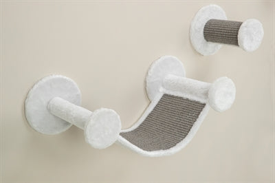 Load image into Gallery viewer, Trixie katten klimset voor aan de muur 4 klimplekken wit grijs
