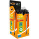Balpen bic clic stic + drukknop zwart