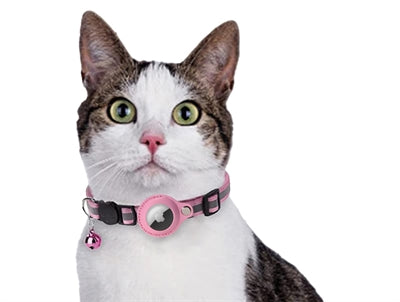 Load image into Gallery viewer, Croci halsband kat met tag houder roze
