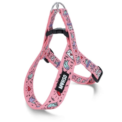 Load image into Gallery viewer, Morso mini hondentuig verstelbaar gerecycled sweet tweet roze
