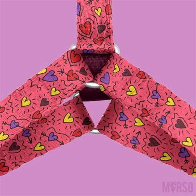 Load image into Gallery viewer, Morso hondentuig h-tuig gerecycled pink think roze
