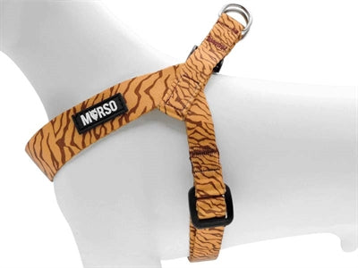 Load image into Gallery viewer, Morso mini hondentuig verstelbaar gerecycled jungle drum oranje
