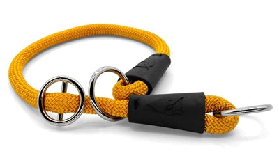 Load image into Gallery viewer, Morso half slip halsband hond regular rope gerecycled gold goud
