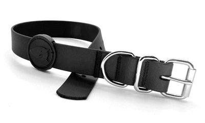Load image into Gallery viewer, Morso halsband hond waterproof gerecycled black zwart

