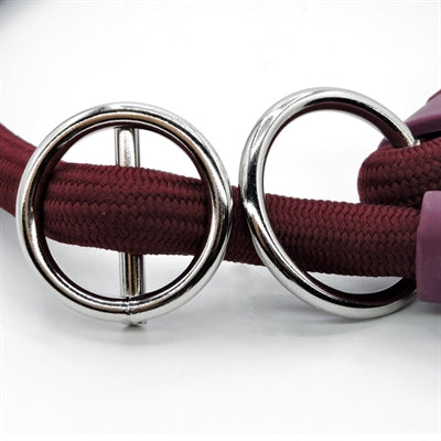 Load image into Gallery viewer, Morso half slip halsband hond soft rope gerecycled plum paars
