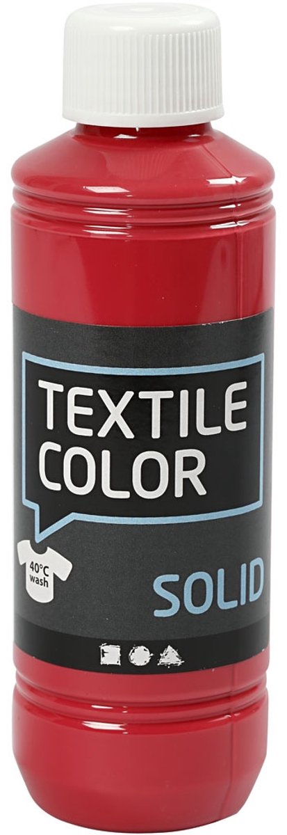 Cargue la imagen en el visor de la galería, Creativ company textile color dekkende textielverf - rood, 250ml
